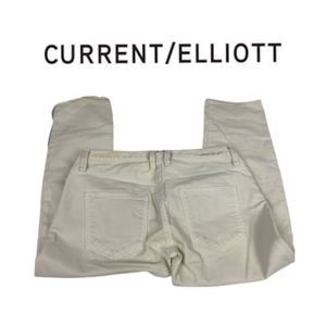 Current/Elliott Cream Ankle & Cropped Jeans